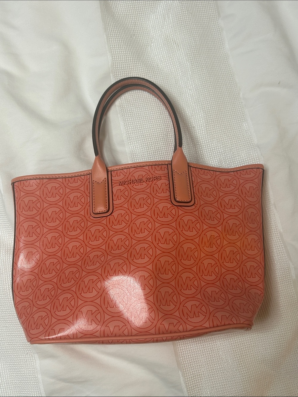 Michael Kors Jodie Coral Signature MK Tote